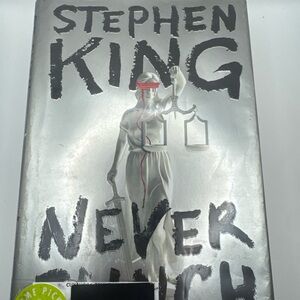 Stephen King "Never" Hardcover Book Silver Cover